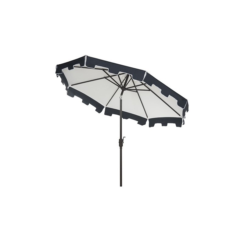 Safavieh City Fashion 9FT UV Resistant Auto Tilt Umbrella - Beige/Navy (PAT8005A)