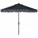 Safavieh Elegant Valance 9FT UV Resistant Auto Tilt Umbrella - Navy/White (PAT8006A)