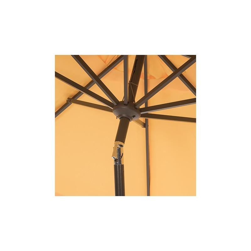 Safavieh Elegant Valance 9FT UV Resistant Auto Tilt Umbrella - Yellow/White (PAT8006B)