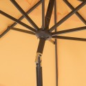 Safavieh Elegant Valance 9FT UV Resistant Auto Tilt Umbrella - Yellow/White (PAT8006B)