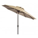 Safavieh Athens Inside Out Striped 9ft Crank Outdoor Auto Tilt Umbrella - Beige/White (PAT8007B)