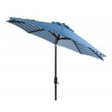 Safavieh Athens Inside Out Striped 9ft Crank Outdoor Auto Tilt Umbrella - Blue/White (PAT8007C)