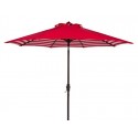 Safavieh Athens Inside Out Striped 9ft Crank Outdoor Auto Tilt Umbrella - Red/White (PAT8007F)