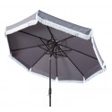 Milan Fringe 9ft Crank Outdoor Push Button Tilt Umbrella