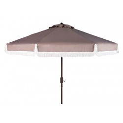 Milan Fringe 9ft Crank Outdoor Push Button Tilt Umbrella