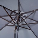 Milan Fringe 9ft Crank Outdoor Push Button Tilt Umbrella