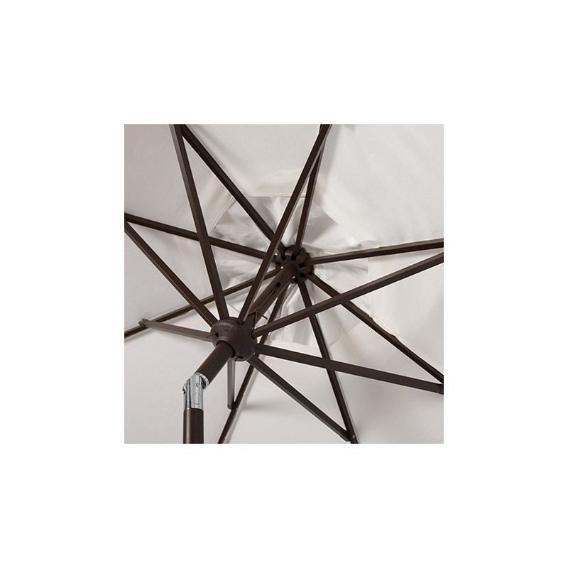 Milan Fringe 9ft Crank Outdoor Push Button Tilt Umbrella