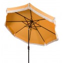 Milan Fringe 9ft Crank Outdoor Push Button Tilt Umbrella