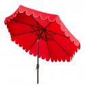 Venice Single Scallop 9ft Crank Outdoor Push Button Tilt Umbrella