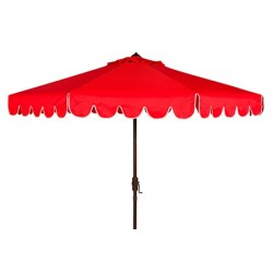 Venice Single Scallop 9ft Crank Outdoor Push Button Tilt Umbrella