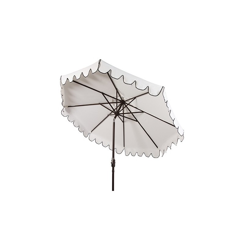 Venice Single Scallop 9ft Crank Outdoor Push Button Tilt Umbrella Venice Single Scallop 9ft Crank Outdoor Push Button Tilt Umbrella
