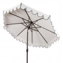 Venice Single Scallop 9ft Crank Outdoor Push Button Tilt Umbrella