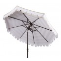 Maui Single Scallop Striped 9ft Crank Push Button Tilt Umbrella