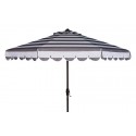 Maui Single Scallop Striped 9ft Crank Push Button Tilt Umbrella