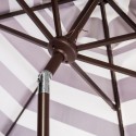 Maui Single Scallop Striped 9ft Crank Push Button Tilt Umbrella