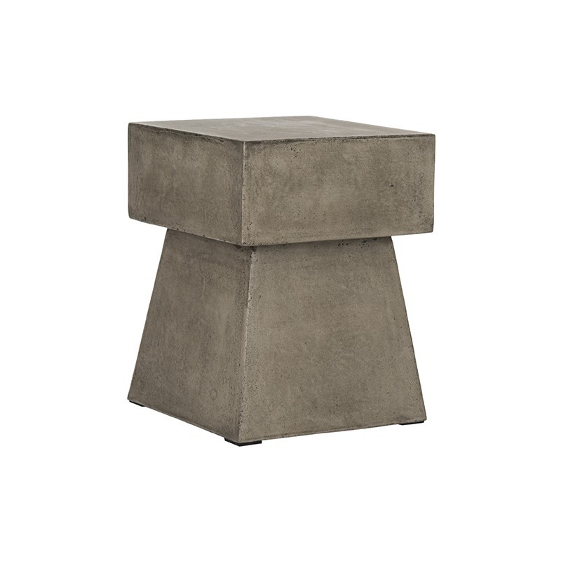 Zen Indoor/Outdoor Mushroom Modern Concrete 18.1-inch H Accent Table