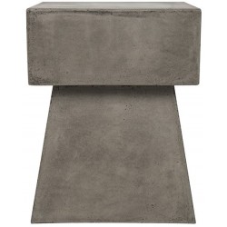 Zen Indoor/Outdoor Mushroom Modern Concrete 18.1-inch H Accent Table