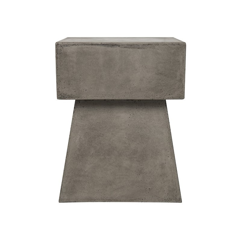 Zen Indoor/Outdoor Mushroom Modern Concrete 18.1-inch H Accent Table