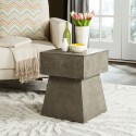 Zen Indoor/Outdoor Mushroom Modern Concrete 18.1-inch H Accent Table