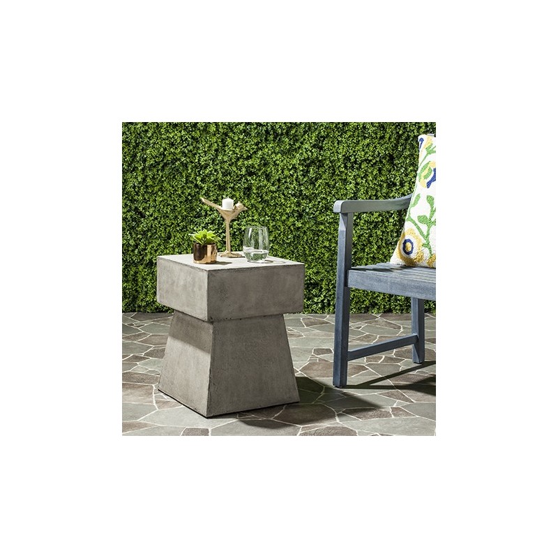 Zen Indoor/Outdoor Mushroom Modern Concrete 18.1-inch H Accent Table