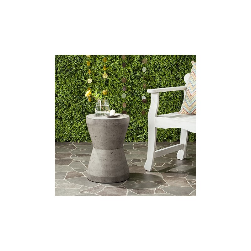Torre Indoor/Outdoor Modern Concrete 17.3-inch H Accent Table