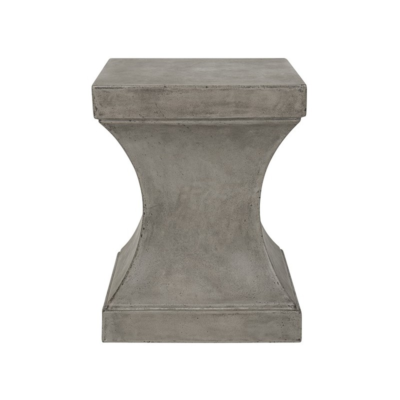 Curby Indoor/Outdoor Modern Concrete 17.7-inch H Accent Table