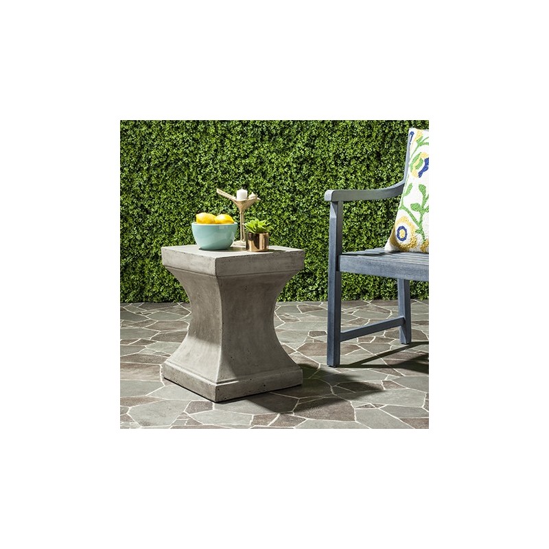 Curby Indoor/Outdoor Modern Concrete 17.7-inch H Accent Table
