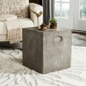 Safavieh Cube Indoor/Outdoor Modern Concrete 16.5-inch H Accent Table - Dark Grey (VNN1003A)