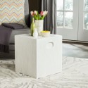 Safavieh Cube Indoor/Outdoor Modern Concrete 16.5-inch H Accent Table - Ivory (VNN1003B)