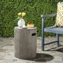 Safavieh Trunk Indoor/Outdoor Modern Concrete Round 16.5-inch H Accent Table - Dark Grey (VNN1004A)