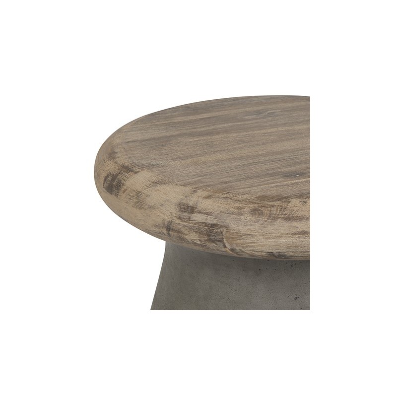 Safavieh Button Indoor/Outdoor Modern Concrete Round 18.1-inch H Accent Table-Dark Grey (VNN1005A)