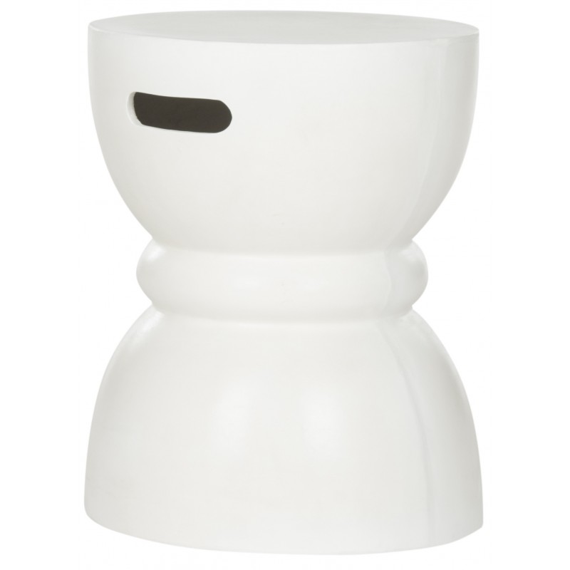 Safavieh Haruki Indoor/Outdoor Modern Concrete Round 17.7-inch H Accent Table - Ivory (VNN1006B)