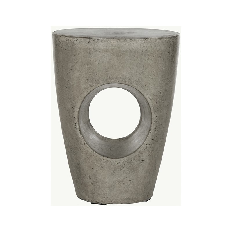 Safavieh Aishi Indoor/Outdoor Modern Concrete Round 17.7-inch H Accent Table - Dark Gey (VNN1007A)