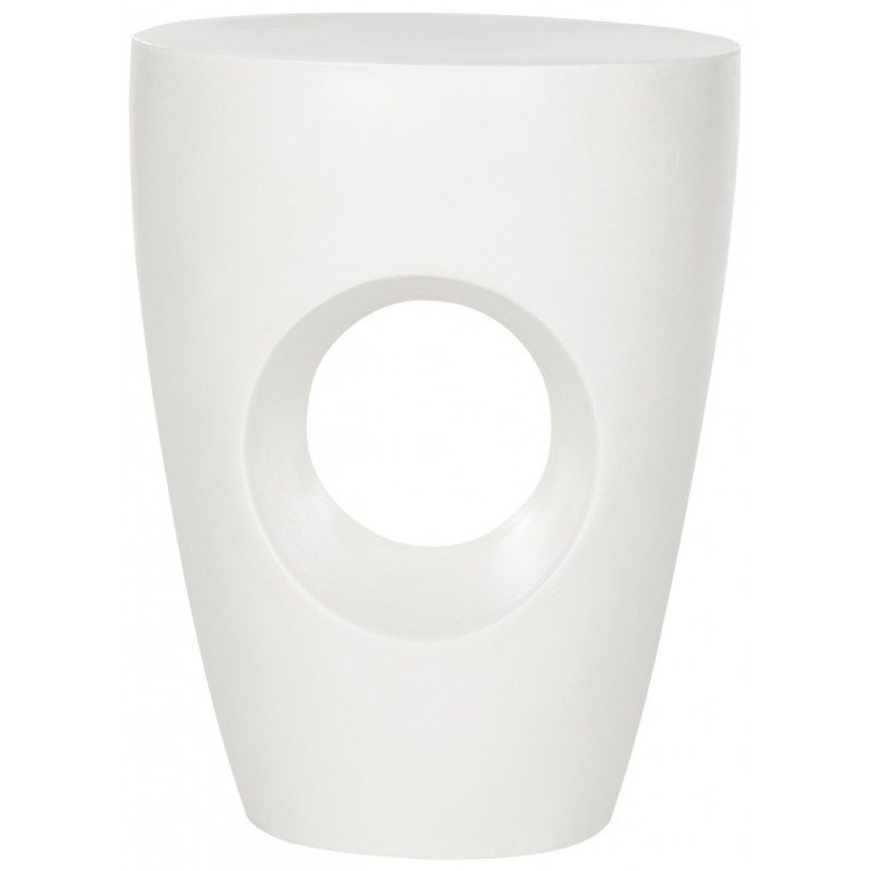 Safavieh Aishi Indoor/Outdoor Modern Concrete Round 17.7-inch H Accent Table - Ivory (VNN1007B)