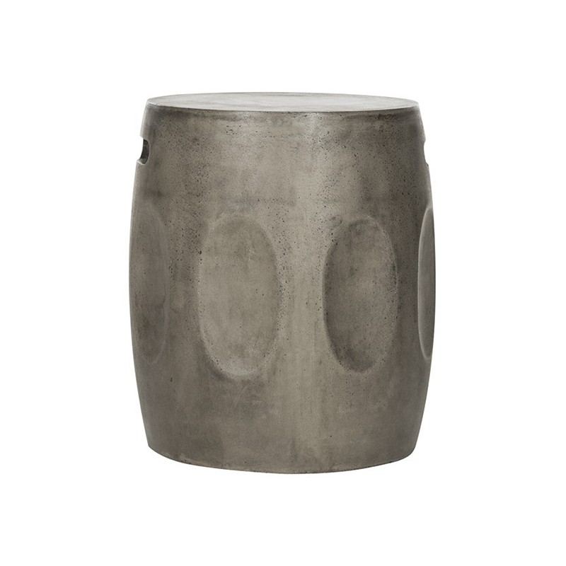 Safavieh Zuri Indoor/Outdoor Modern Concrete Round 17.7-inch H Accent Table - Dark Grey (VNN1008A)