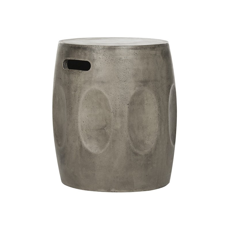 Safavieh Zuri Indoor/Outdoor Modern Concrete Round 17.7-inch H Accent Table - Dark Grey (VNN1008A)