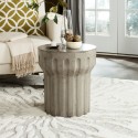 Safavieh Vesta Indoor/Outdoor Modern Concrete Round 15.3-inch Dia Accent Table - Dark Grey (VNN1009A)