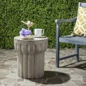 Safavieh Vesta Indoor/Outdoor Modern Concrete Round 15.3-inch Dia Accent Table - Dark Grey (VNN1009A)