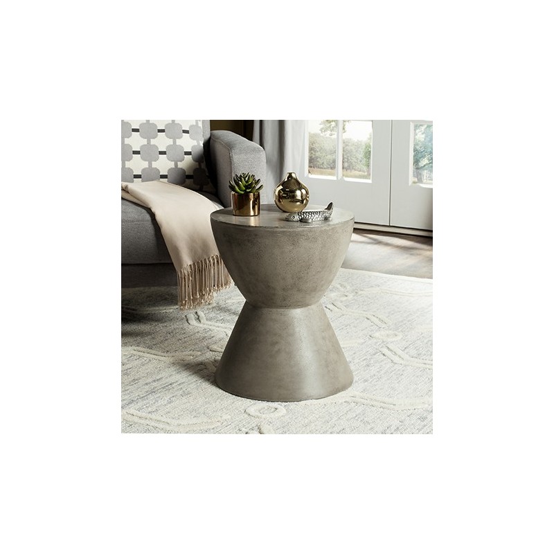 Safavieh Athena Indoor/Outdoor Modern Round 17.7-inch H Accent Table - Dark Grey (VNN1011A)