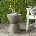 Safavieh Athena Indoor/Outdoor Modern Round 17.7-inch H Accent Table - Dark Grey (VNN1011A)