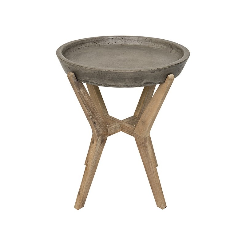 Safavieh Celeste Indoor/Outdoor Modern Concrete Round 21.2-inch H End Table - Dark Grey (VNN1012A)