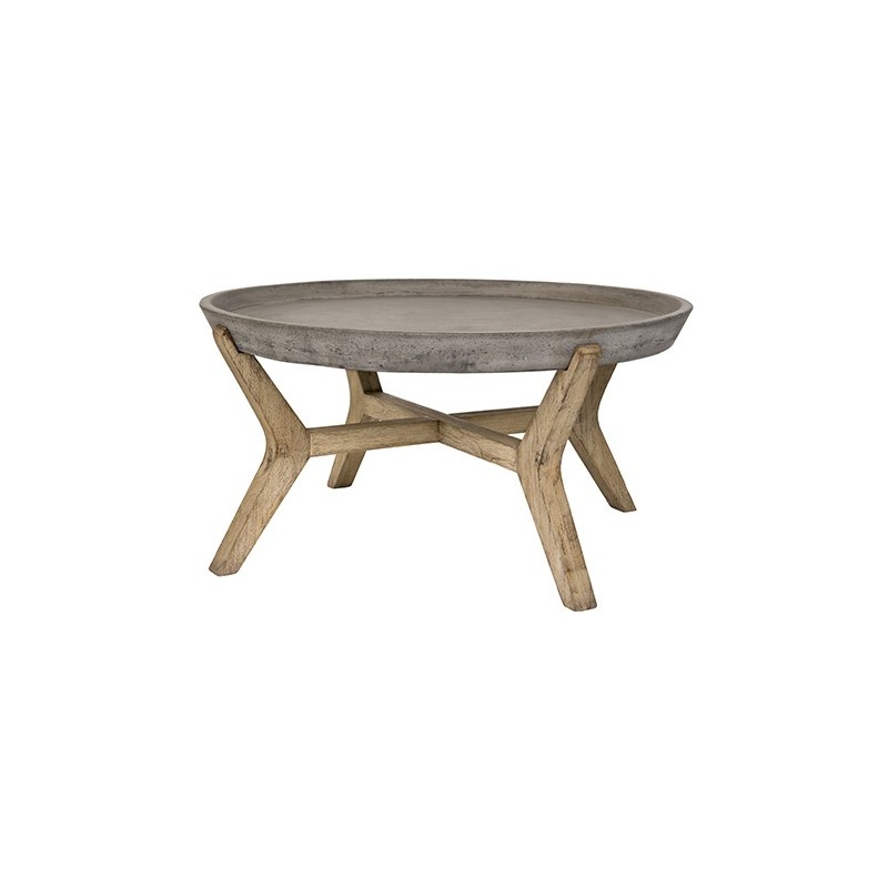 Safavieh Wynn Indoor/Outdoor Modern Concrete Round 18.1-inch H Coffee Table - Dark Grey (VNN1013A)