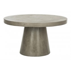 Safavieh Delfia Indoor/Outdoor Modern Concrete Round 27.56-inch Dia Coffee Table - Dark Grey (VNN1014A)