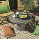 Safavieh Delfia Indoor/Outdoor Modern Concrete Round 27.56-inch Dia Coffee Table - Dark Grey (VNN1014A)