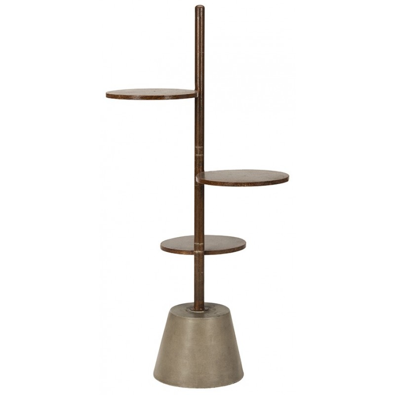 Safavieh Cadman Indoor/Outdoor Modern Concrete 3 Tier 31.5-inch H Etagere - Dark Grey (VNN1015A)