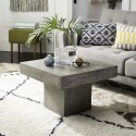 Safavieh Tallen Indoor/Outdoor Modern Concrete 15.75-inch H Coffee Table - Dark Grey (VNN1016A)