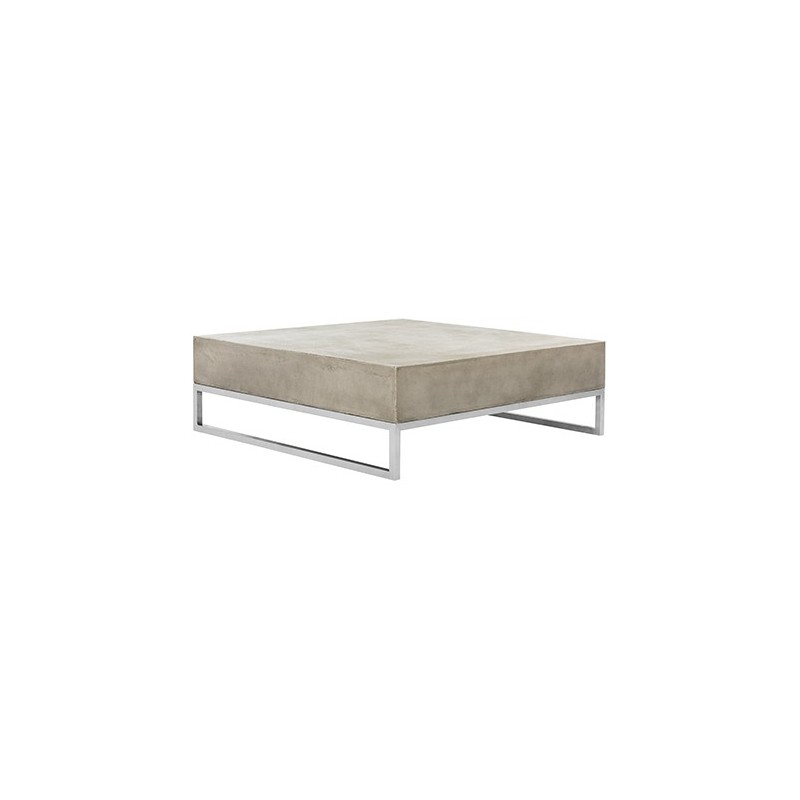 Safavieh Eartha Indoor/Outdoor Modern Concrete 11.42-inch H Coffee Table - Dark Grey (VNN1017A)