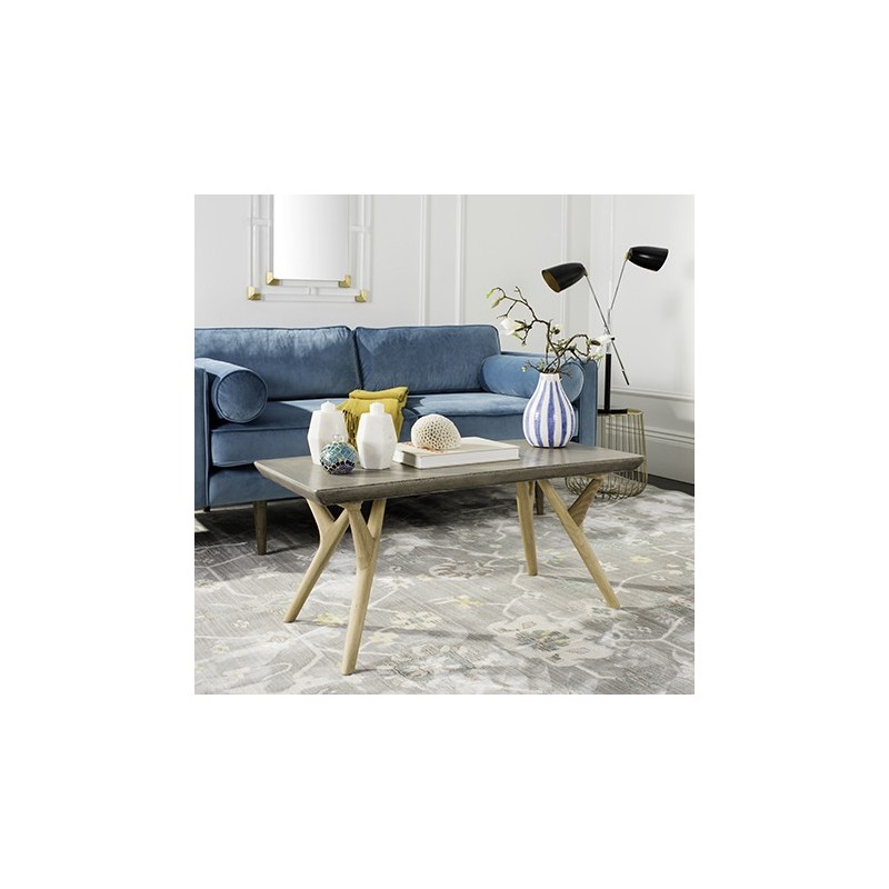 Pacey Indoor/Outdoor Modern Concrete 16.54-inch H Coffee Table