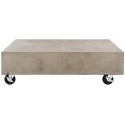 Gargon Indoor/Outdoor Modern Concrete9.84-inch H Coffee Table with Casters