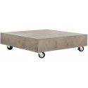 Gargon Indoor/Outdoor Modern Concrete9.84-inch H Coffee Table with Casters